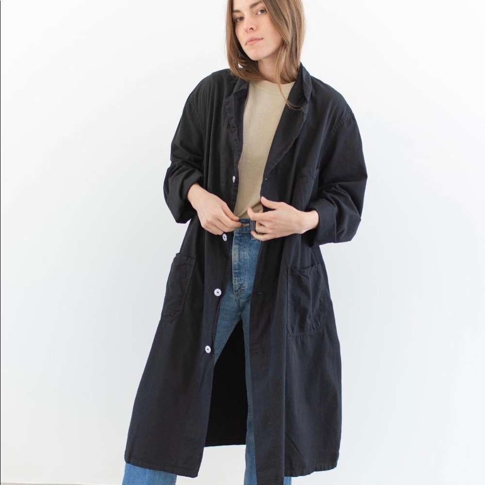 EUC Rawson Studio chore coat, painter coat over dyed black. Reformation for tag